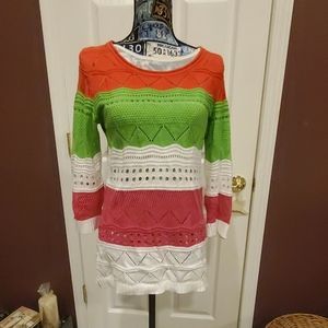 Colorful sweater by Nany Bolen used, size small